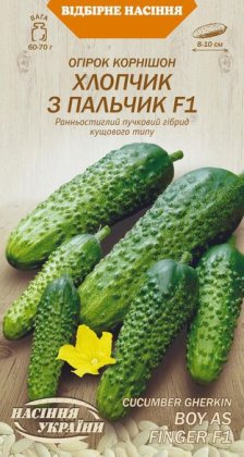 Огірок Корнішон ХЛОПЧИК З ПАЛЬЧИК F1 [0,25г]